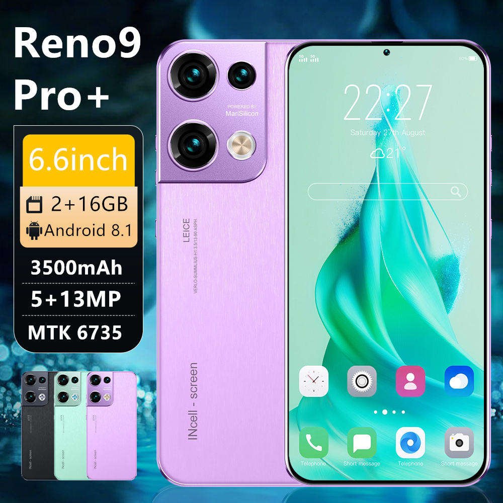 New style cheap 6.5inch reno9 pro smartphone dual sim card 16GB smart phone 3G gaming mobile phonesv